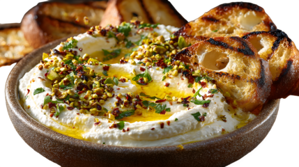 Savor the rich, creamy texture of whipped feta dip drizzled with golden olive oil and sprinkled with vibrant pistachios and fresh herbs, perfect for any gathering.