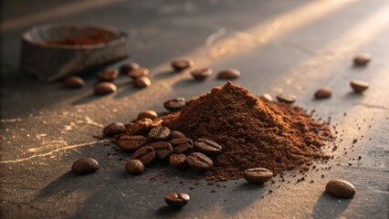 coffee beans and coffee