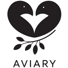  Love Bird Heart Logo design