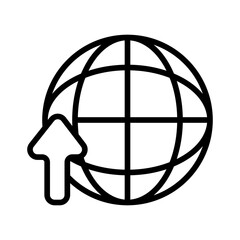 Naklejka premium Web Update line icon