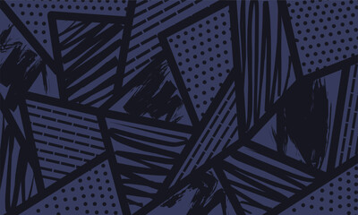 Abstract dark blue geometric background with jersey pattern and random triangle shapes combined with line texture, creating a modern sporty design