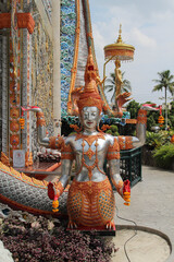 Deva statue in Wat Sridonmoon, Chiang Mai Province, Northern Thailand.