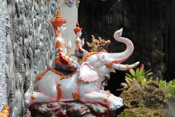 Deva statue in Wat Sridonmoon, Chiang Mai Province, Northern Thailand.