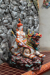 Deva statue in Wat Sridonmoon, Chiang Mai Province, Northern Thailand.