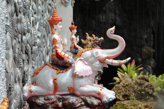 Deva statue in Wat Sridonmoon, Chiang Mai Province, Northern Thailand.