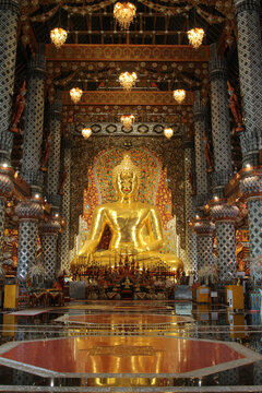 Inside the church in Wat Sridonmoon, Chiang Mai Province, Northern Thailand.