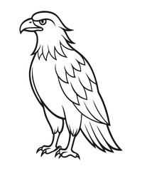 Fototapeta premium Majestic Eagle Illustration Standing Tall A Symbol of Freedom and Power