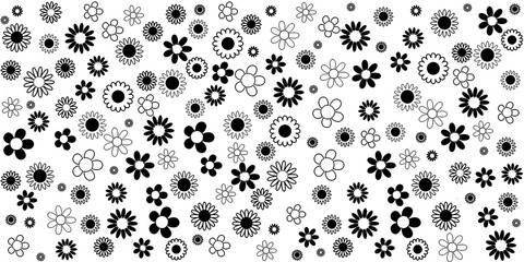 Seamless floral pattern on a transparent background. Suitable for digital projects, textiles, and decorative design.