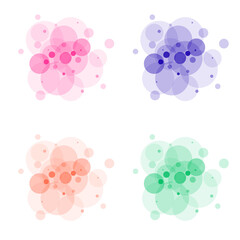 Colorful Bubble Cloud Abstract Shapes &ndash; Vibrant Modern Digital Art, Bright Pop Art Bubble Explosion &ndash; Pink, Blue, Orange, Green Abstract Design, Playful Colorful Bubble Smoke Effect &ndash; Modern Abstr