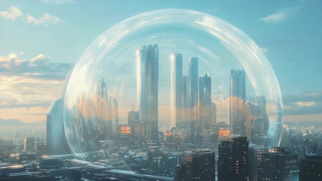 Grand futuristic city sheltered beneath a massive dome showcasing groundbreaking architecture exceptional urban design that redefine the boundaries of living spaces and encourage innovative lifestyles