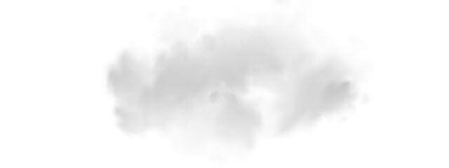 Realistic white cloud or smoke. White fog or smoke on transparent background. PNG image

