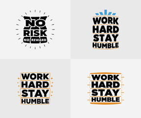 Obraz premium Typographic t-shirt design with some variants of motivational quotes