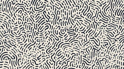 Fototapeta premium A textured abstract pattern featuring wavy, intertwining lines in black against a light background, creating a sense of movement and depth.