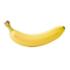 Fresh ripe yellow banana on transparent background