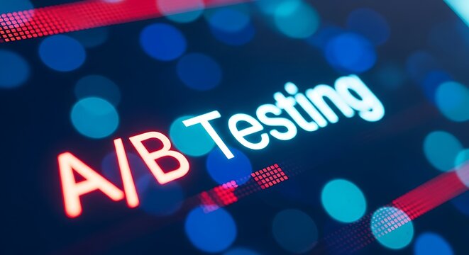 A/B Testing on a colorful background