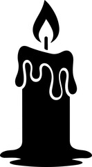 candles outline icon vector