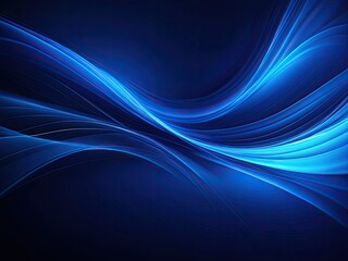 Fototapeta premium Dynamic blue wave design, swirling abstract art against a dark background