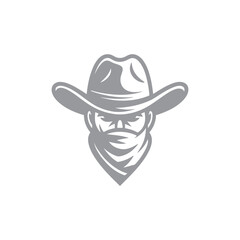 Vintage Cowboy Logo Design | Western Wild West Rodeo Emblem for Ranch and Adventure Brand