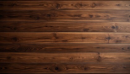 Naklejka premium Close-up of horizontal, warm-toned wooden planks, showing rich grain details