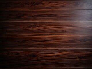 Obraz premium Close-up of rich, polished dark wood grain, showing horizontal planks