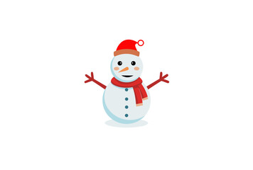 snowman isolated on white background