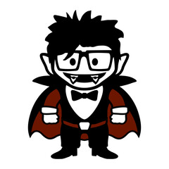 Smart Nerd Vampire Comic Funny Glasses Bowtie Braces