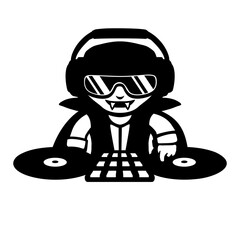 Vampire DJ Sunglasses Headphones Club Turntable Music Mixer
