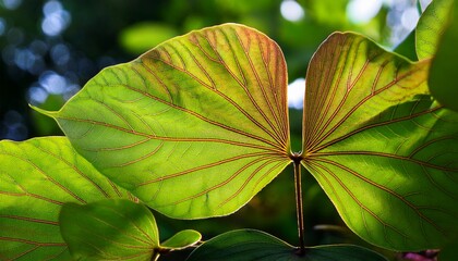 a plant known as daun kupu kupu scientifically named bauhinia purpurea has leaves that look like butterfly wings