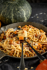 Pasta with Pumpkin and Pancetta