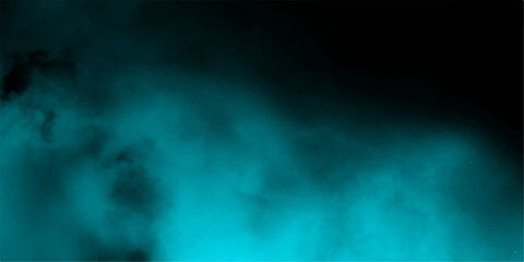Blue smoke cloud on black transparent background. background of smoke vape, smoky illustration, transparent smoke brush effect cumulus clouds, vector art. Blue cloudy night sky.