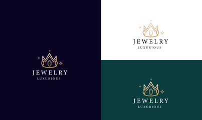 luxury jewelry brand logo design vector illustration, luxury, gold, brand, brand logo design, royal classic logo design, abstract beauty rose logo design, jewelry elegant gold logo design retro,