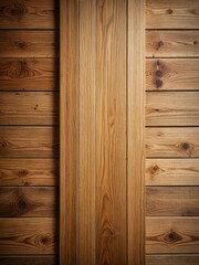 Vertical wooden panel against a horizontal wood plank backdrop