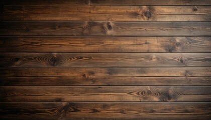 Fototapeta premium Close-up of stained brown wooden planks, textured with natural wood grain