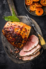 Slow Cooked Gammon with Maple Syrup and Orange
