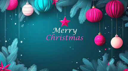 Merry Christmas Holiday Celebration Decoration Background.