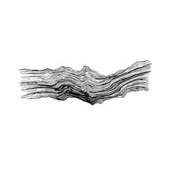 Abstract topographic contour lines landscape drawing black and white mountain range illustration design art