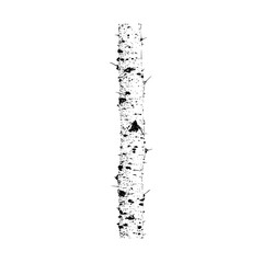 Obraz premium Isolated black and white tree trunk vector illustration for nature designs and forestry related projects