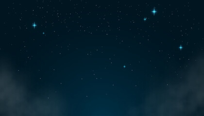  Magical night sky wallpaper with glowing stars and deep space. Vector Milky Way background with light effect. Cosmic universe design for poster, banner, and celestial decor.