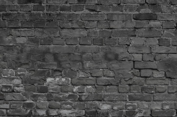 gray background, in the photo the texture of an old brick wall
