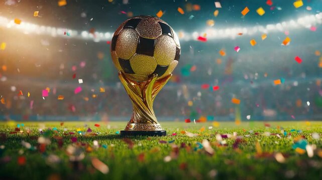 The celebration a soccer trophy signifies not just a sports event, but a moment of victory that fills the atmosphere with joy and excitement, creating an unforgettable experience for everyone involved