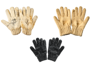 Png three pair of gloves isolated on transparent background stock royalty freenew image