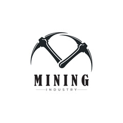 mining logo vector template