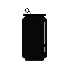 soda beer icon vector design concept silhouette style