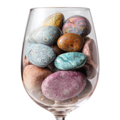 colorful stones png wine glass png decorative stones png glass filled stones png home decor png transparent background image