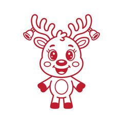 Fototapeta premium Cute reindeer illustration