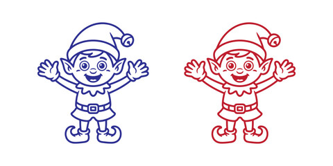 Elf cartoon illustration