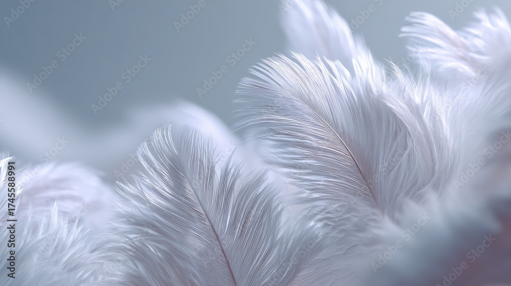 Canvas Prints soft and beautiful delicate feathers in gentle focus with light background