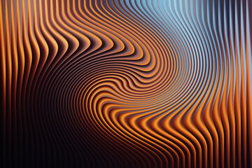 Abstract background with orange and blue swirled lines creating a vortex