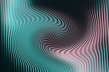 Abstract background with swirling lines in teal, pink, and black colors