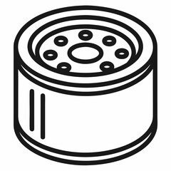 Filter oil trendy outline vector  icon